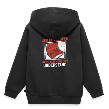 Web Developer Web Developer Funny - Kids Premium Organic Hoodie - black - Back - AI Model Kid Male (0cm)