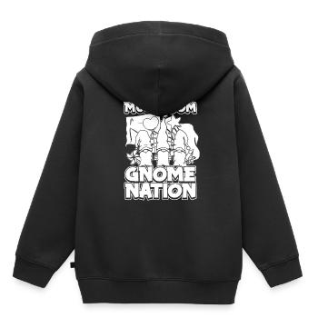Pilzsammler Pilze Nation Pilzzwerg - Kinder Premium Organic Hoodie - Schwarz - Hinten - AI Model Kid Male (0cm)