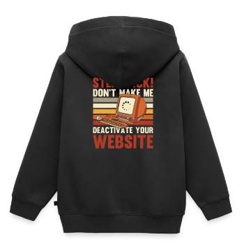 Développeur Web Développeur Web Drôle - Sweat Premium à capuche enfant bio - noir - Dos - AI Model Kid Male (0cm)
