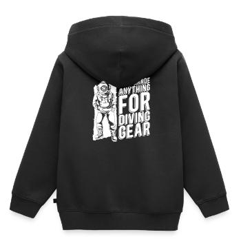 Plongeurs Plongée commerciale - Sweat Premium à capuche enfant bio - noir - Dos - AI Model Kid Male (0cm)
