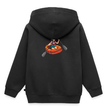Rafting - Sweat Premium à capuche enfant bio - noir - Dos - AI Model Kid Male (0cm)