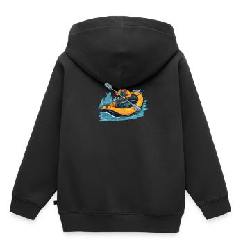 Rafting - Sweat Premium à capuche enfant bio - noir - Dos - AI Model Kid Male (0cm)