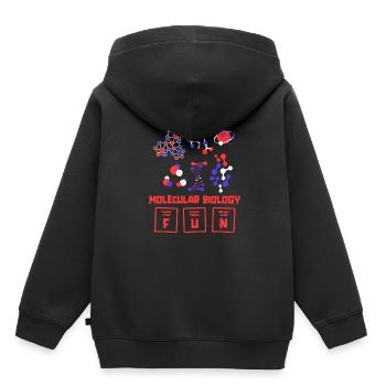 Biologie Biologe Moleküle Molekularbiologe - Kinder Premium Organic Hoodie - Schwarz - Hinten - AI Model Kid Male (0cm)