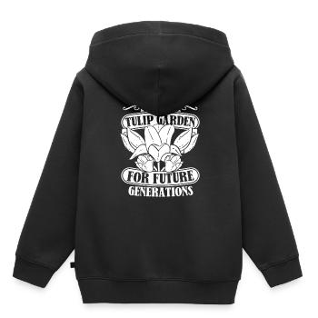Tulipes Tulipes - Sweat Premium à capuche enfant bio - noir - Dos - AI Model Kid Male (0cm)