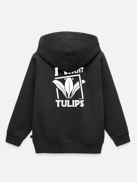 Tulpen Tulpen - Kinder Premium Organic Hoodie - Schwarz