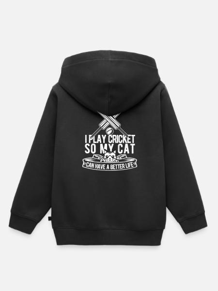 Cricket - Kinder Premium Organic Hoodie - Schwarz