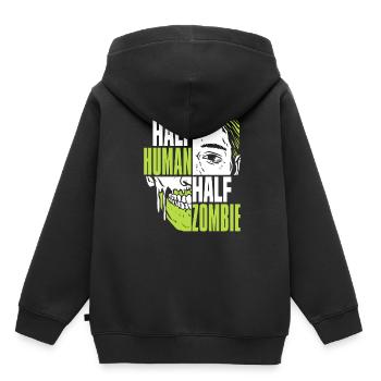 Zombie Halloween Cool - Kinder Premium Organic Hoodie - Schwarz - Hinten - AI Model Kid Male (0cm)