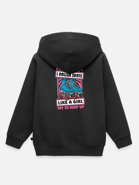 Rollschuhe Rollschuhlaufen - Kinder Premium Organic Hoodie - Schwarz