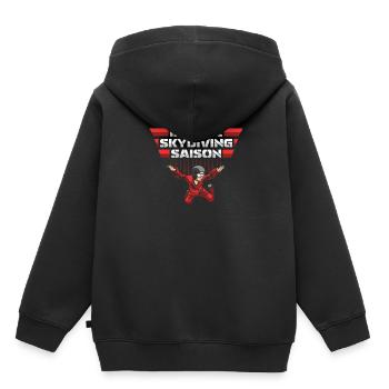 Indoor Skydiving Jahreszeit - Kinder Premium Organic Hoodie - Schwarz - Hinten - AI Model Kid Male (0cm)