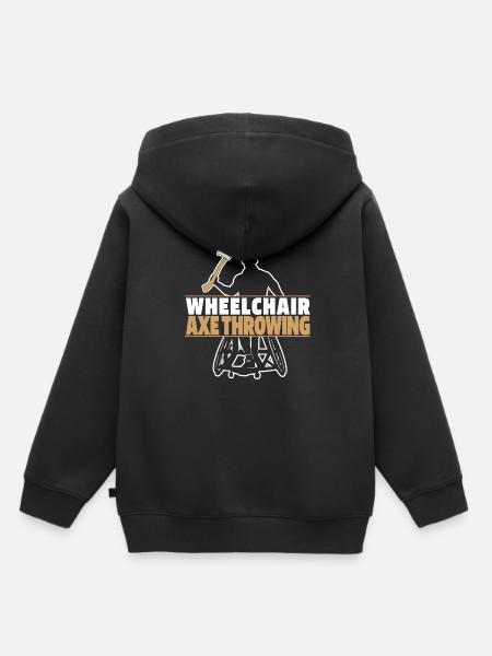 Axtwerfen Axtwerfer Rollstuhl - Kinder Premium Organic Hoodie - Schwarz