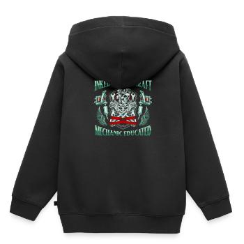 Flugzeug Mechaniker Tätowierung - Kinder Premium Organic Hoodie - Schwarz - Hinten - AI Model Kid Male (0cm)