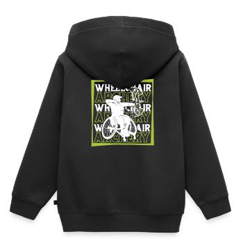 Tir à l’arc Tir à l’arc Archer Fauteuil roulant - Sweat Premium à capuche enfant bio - noir - Dos - AI Model Kid Male (0cm)