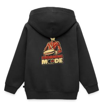 Batterie Batteur Batteur - Sweat Premium à capuche enfant bio - noir - Dos - AI Model Kid Male (0cm)