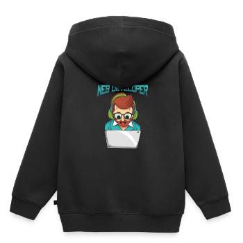 Web Developer Web Developer Certified - Kids Premium Organic Hoodie - black - Back - AI Model Kid Male (0cm)