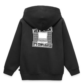 Web Developer Web Developer - Kids Premium Organic Hoodie - black - Back - AI Model Kid Male (0cm)