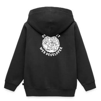 Web Developer Web Developer - Kids Premium Organic Hoodie - black - Back - AI Model Kid Male (0cm)