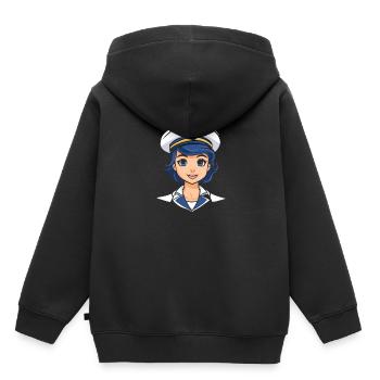 Voilier Voilier Voilier Femmes - Sweat Premium à capuche enfant bio - noir - Dos - AI Model Kid Male (0cm)
