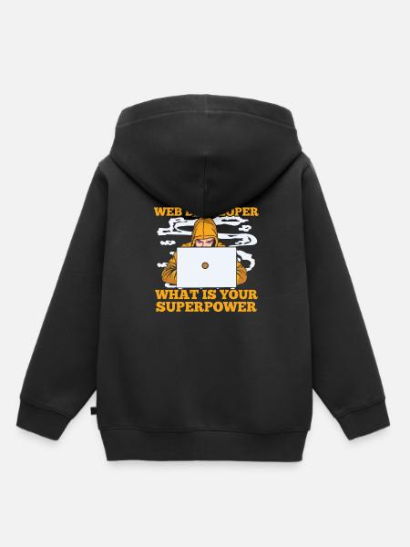 Web Entwickler Webdeveloper Zool - Kinder Premium Organic Hoodie - Schwarz