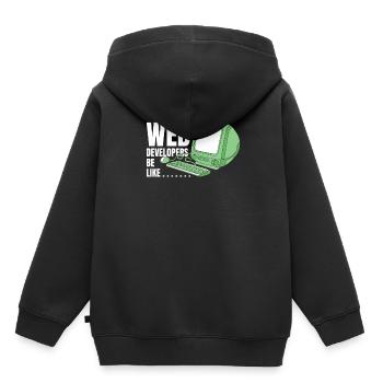 Web Developer Web Developer Funny - Kids Premium Organic Hoodie - black - Back - AI Model Kid Male (0cm)