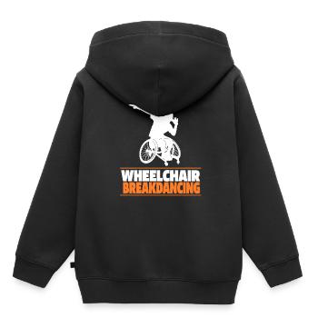 Breakdance Breakdancer Breakdance Fauteuil roulant - Sweat Premium à capuche enfant bio - noir - Dos - AI Model Kid Male (0cm)