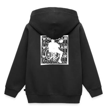 Fauteuil roulant de football américain - Sweat Premium à capuche enfant bio - noir - Dos - AI Model Kid Male (0cm)