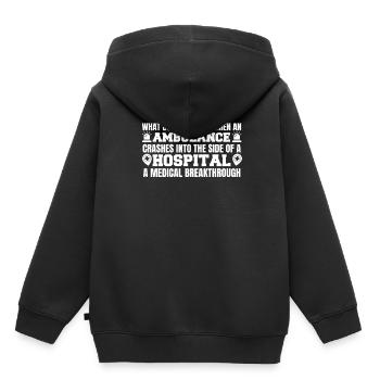 Emergency call control center operations center - Kids Premium Organic Hoodie - black - Back - AI Model Kid Male (0cm)