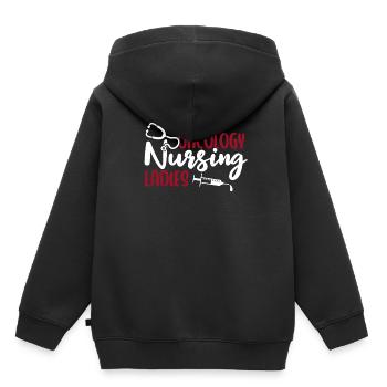 Infirmière Dame - Sweat Premium à capuche enfant bio - noir - Dos - AI Model Kid Male (0cm)