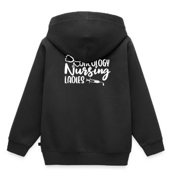 Infirmière Dame - Sweat Premium à capuche enfant bio - noir - Dos - AI Model Kid Male (0cm)