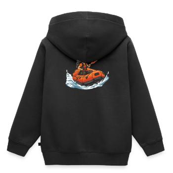 Rafting - Sweat Premium à capuche enfant bio - noir - Dos - AI Model Kid Male (0cm)
