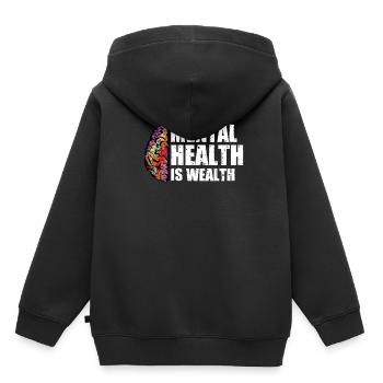 Psychologie Psychologe - Kinder Premium Organic Hoodie - Schwarz - Hinten - AI Model Kid Male (0cm)