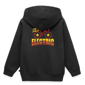 E Bike Electric Bike Drôle - Sweat Premium à capuche enfant bio - noir - Dos - AI Model Kid Male (0cm)