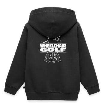 Golf Golfer Golfing Wheelchair Golf - Kids Premium Organic Hoodie - black - Back - AI Model Kid Male (0cm)