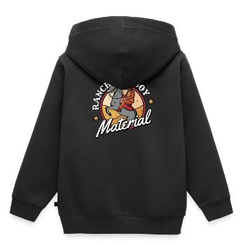 Rodeo Cowboy Ranch Cowboy - Sweat Premium à capuche enfant bio - noir - Dos - AI Model Kid Male (0cm)
