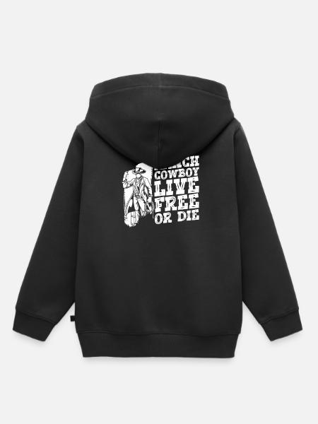 Rodeo Cowboy Ranch Cowboy - Kinder Premium Organic Hoodie - Schwarz