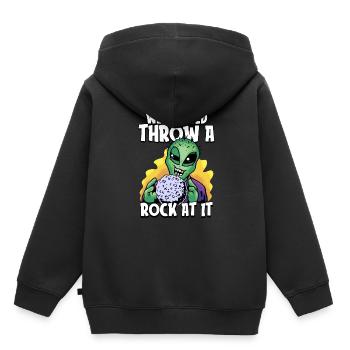 Space Space Funny Astroid Redirection - Sweat Premium à capuche enfant bio - noir - Dos - AI Model Kid Male (0cm)