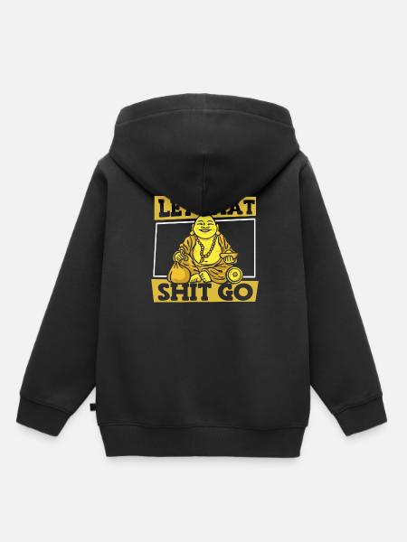 Buddha Buddhist Lustig - Kinder Premium Organic Hoodie - Schwarz