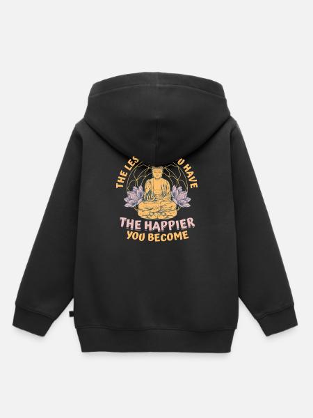 Buddha Buddhist Witzig - Kinder Premium Organic Hoodie - Schwarz
