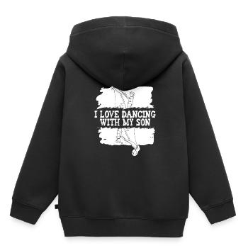 Maman Mère Mère Danse Mère - Sweat Premium à capuche enfant bio - noir - Dos - AI Model Kid Male (0cm)