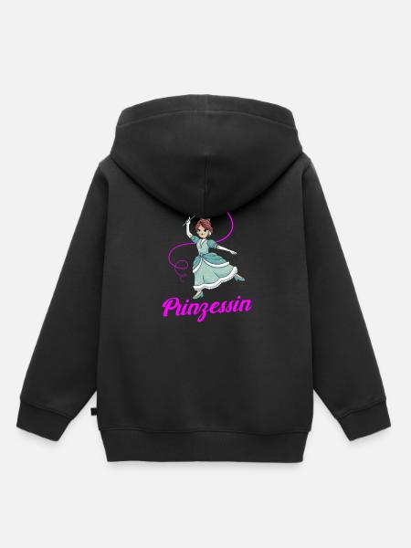 Prinzessin - Kinder Premium Organic Hoodie - Schwarz