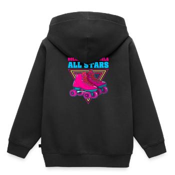 Roller Skating Roller Skating Girls - Kids Premium Organic Hoodie - black - Back - AI Model Kid Male (0cm)