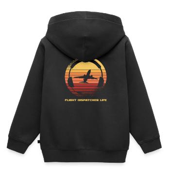 Notruf Leitstelle Einsatzzentrale - Kinder Premium Organic Hoodie - Schwarz - Hinten - AI Model Kid Male (0cm)