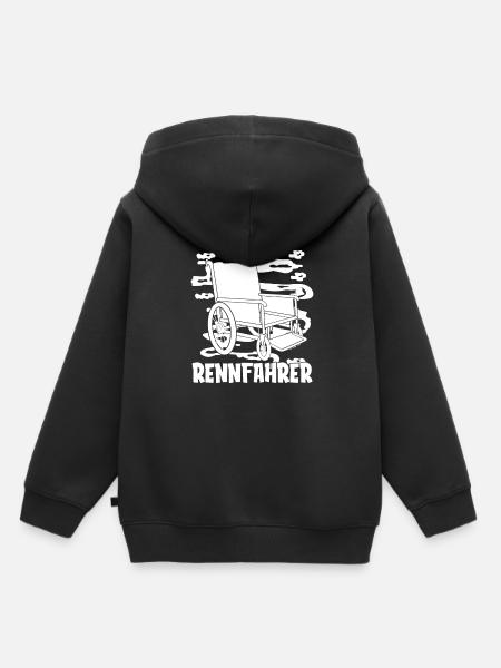 Rollstuhl Rollstuhlfahrer Treiber - Kinder Premium Organic Hoodie - Schwarz