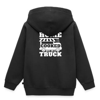 Cuisine de rue - Sweat Premium à capuche enfant bio - noir - Dos - AI Model Kid Male (0cm)