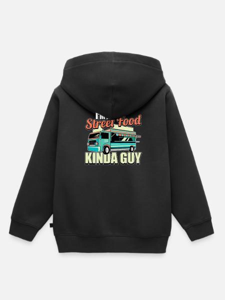 Straßenessen Kerl - Kinder Premium Organic Hoodie - Schwarz