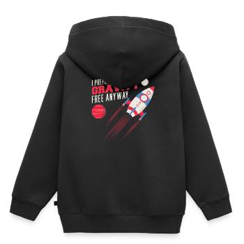 espace, espace, fusée, colonisation de l’espace - Sweat Premium à capuche enfant bio - noir - Dos - AI Model Kid Male (0cm)