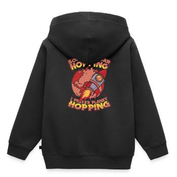 espace, espace, saut, colonisation de l’espace - Sweat Premium à capuche enfant bio - noir - Dos - AI Model Kid Male (0cm)