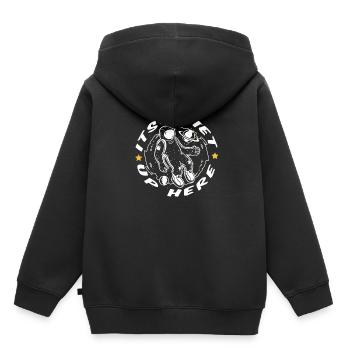 espace, espace, calme, colonisation de l’espace - Sweat Premium à capuche enfant bio - noir - Dos - AI Model Kid Male (0cm)