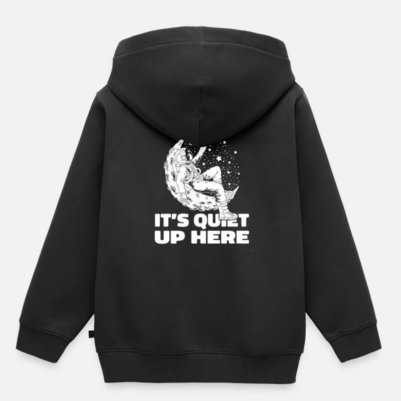 Espace Espace drôle Colonisation de l’espace - Sweat Premium à capuche enfant bio - noir