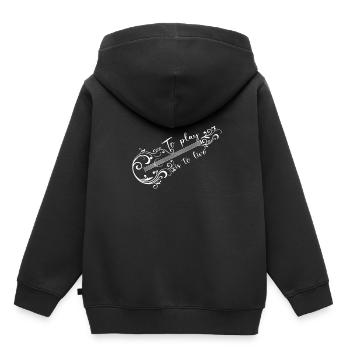 Malle de guitare acoustique - Sweat Premium à capuche enfant bio - noir - Dos - AI Model Kid Male (0cm)
