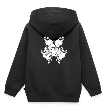 Sternzeichen Zwillinge Symbol - Kinder Premium Organic Hoodie - Schwarz - Hinten - AI Model Kid Male (0cm)